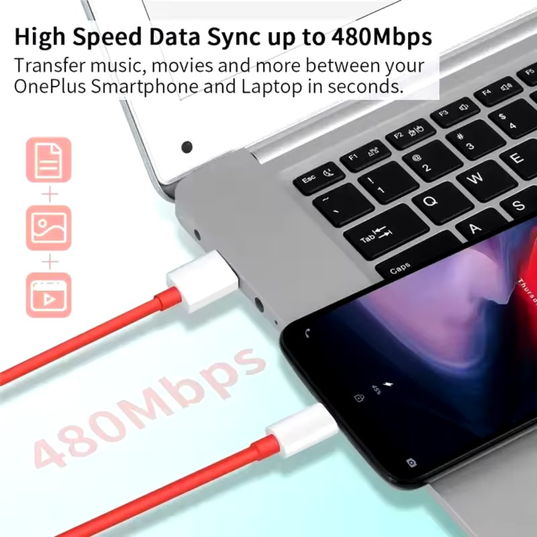 OnePlus Ultra Fast Type-C Charging Cable For Dash & Warp