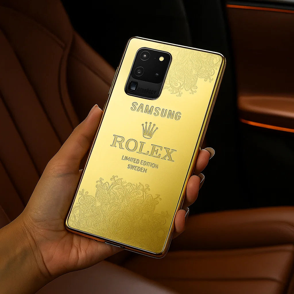 Galaxy Series Crafted Gold Rolex Luxurious Camera Protective Case