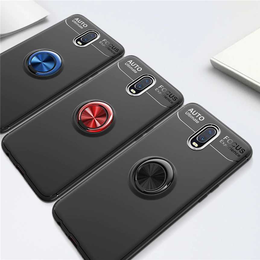 OnePlus 6T Metallic Ring Holder Matte Case