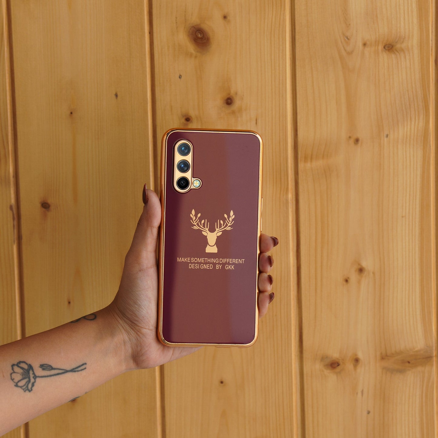 OnePlus Nord CE Electroplating Reindeer Pattern Glass Case