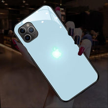 Load image into Gallery viewer, iPhone Series LED Logo Glass Back Case
