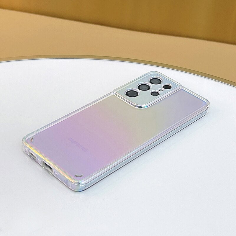Galaxy S21 Series Gradient Aurora Clear Case