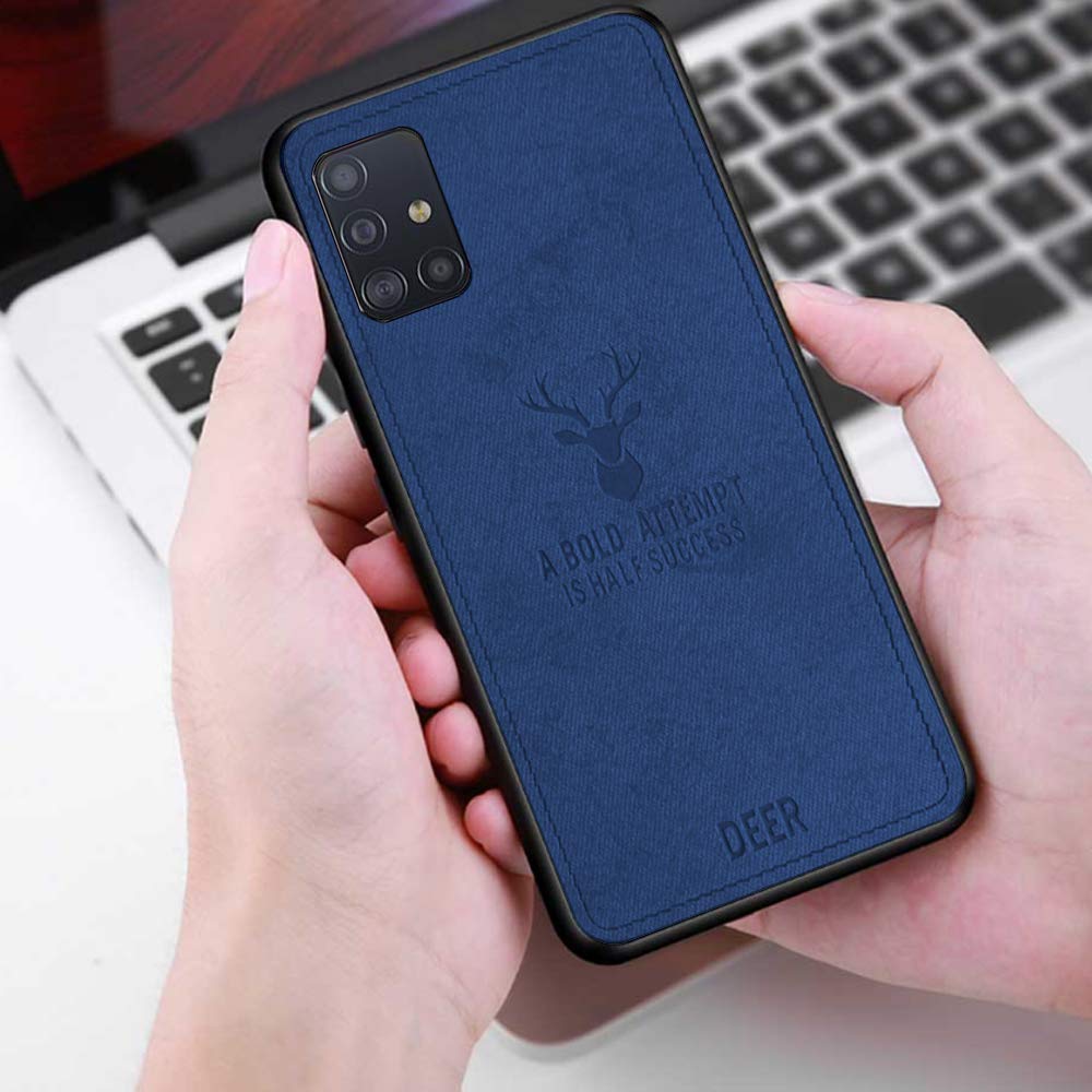 Galaxy A51 (3 in 1 Combo) Deer Case + Tempered Glass + Earphones