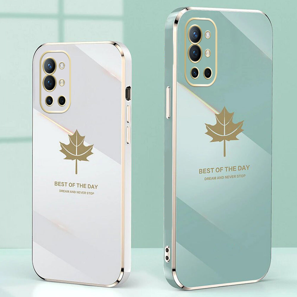 OnePlus 9R Electroplating Mapple Leaf Soft Case