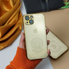 Load image into Gallery viewer, iPhone 15 Series Crafted Gold Luxurious Camera Protective Case
