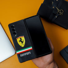 Load image into Gallery viewer, Galaxy Z Fold3 Luxurious Carbon Fiber Glass Case
