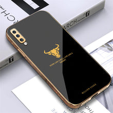 Load image into Gallery viewer, Galaxy A70 Electroplating Bull Pattern Glass Case

