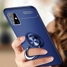 Load image into Gallery viewer, Galaxy A Series Metallic Finger Ring Holder Matte Case
