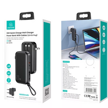 Load image into Gallery viewer, USAMS - Quick Wall Charger Power Bank With Cables
