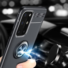 Load image into Gallery viewer, OnePlus 9  (3 in 1 Combo)Metallic Finger Ring Holder Matte Case + Tempered + Camera Lens Protector
