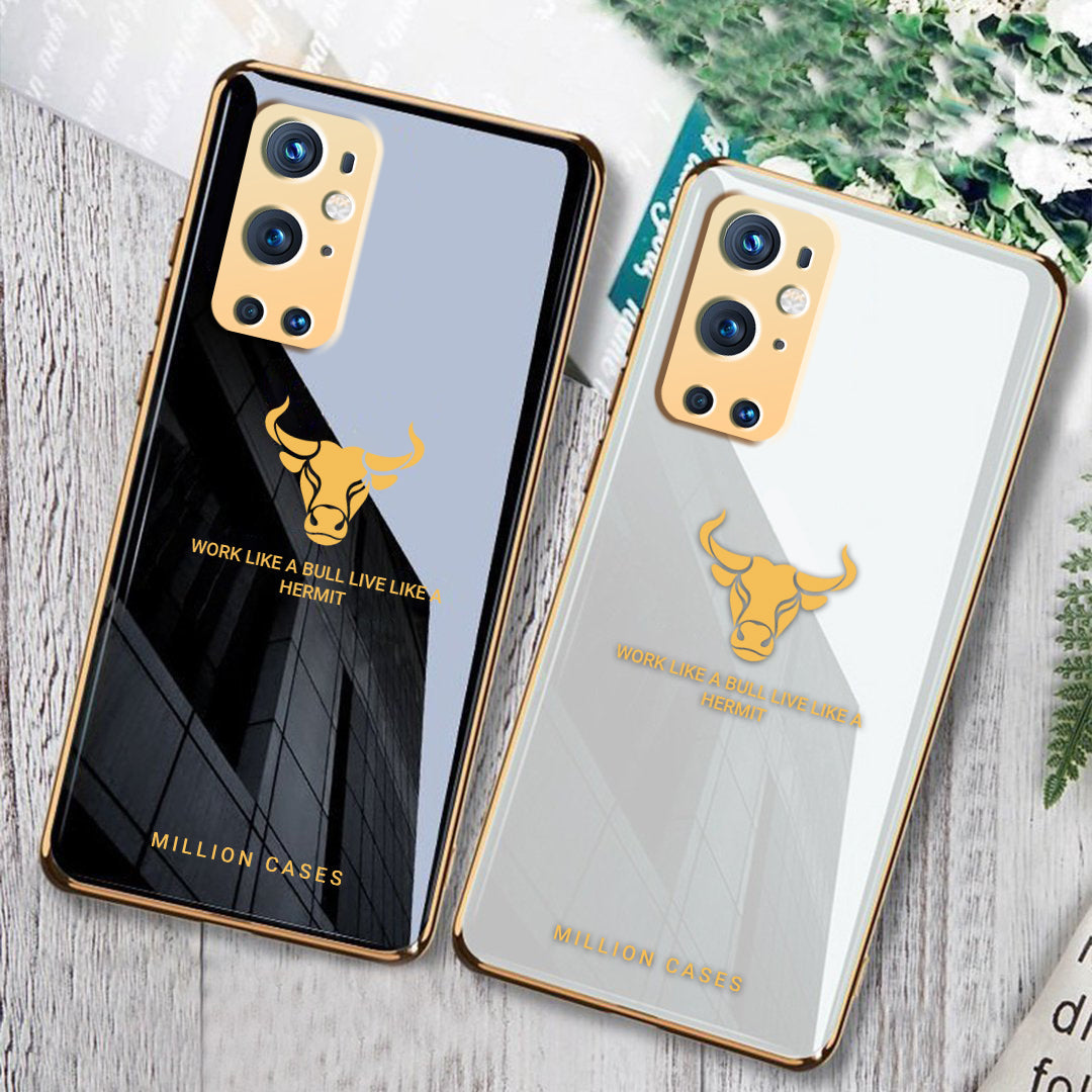 OnePlus 8 Series Bull Pattern Electroplating Glass Case