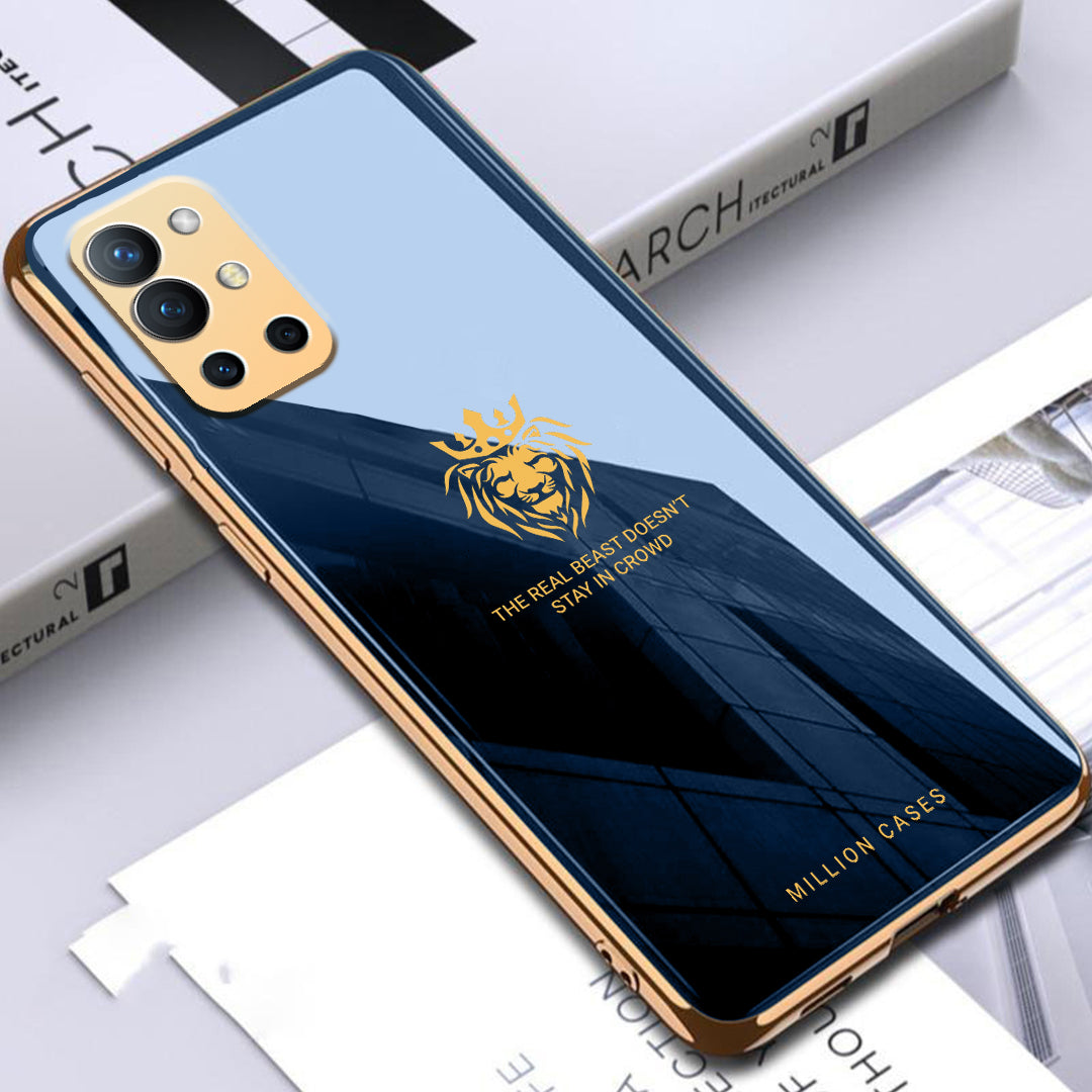 OnePlus 8T Lion Pattern Electroplating Glass Case