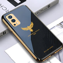 Load image into Gallery viewer, OnePlus Series (3 in 1 Combo) Eagle Pattern Electroplating Glass Case +Tempered Glass + Camera Lens Protector
