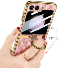 Load image into Gallery viewer, Galaxy Z Flip5 Elegant Leather Ring Support Case
