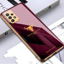 Load image into Gallery viewer, Galaxy A52 Bull Pattern Electroplating Glass Case
