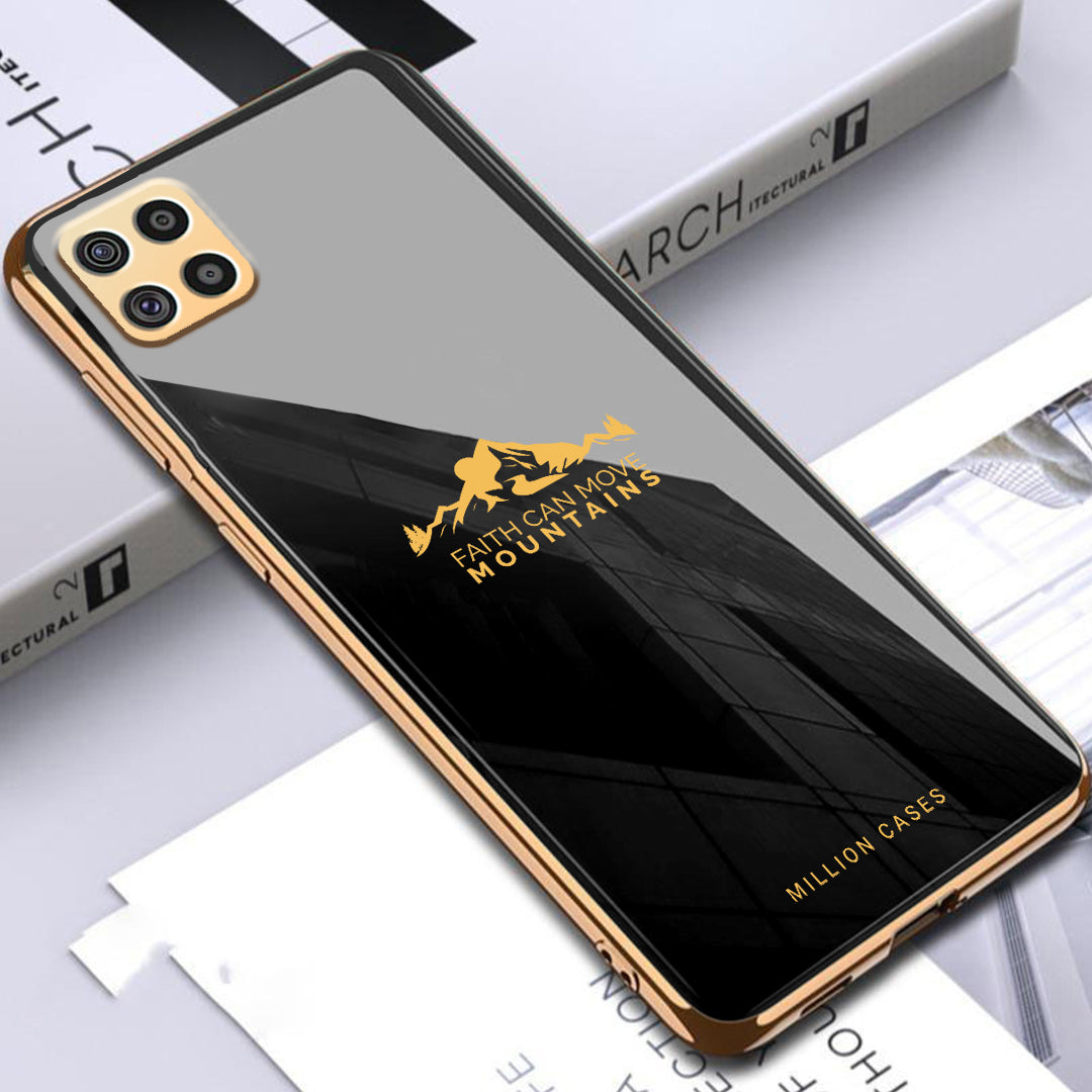 Galaxy F62 Sierra Pattern Electroplating Glass Case