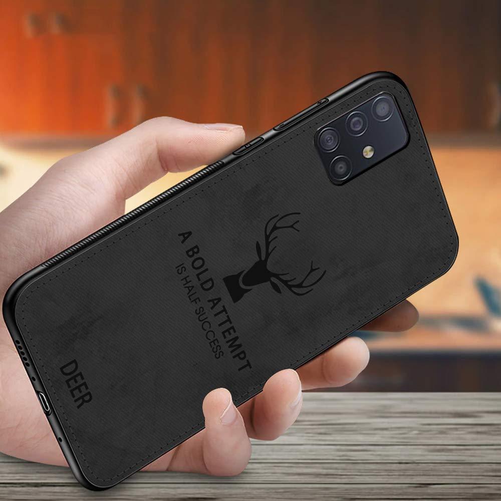 Galaxy A51 (3 in 1 Combo) Deer Case + Tempered Glass + Earphones