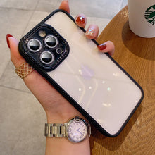 Load image into Gallery viewer, iPhone 13 Pro - Diamond Camera Lens Clear Bumper Case
