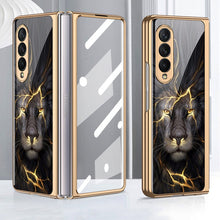 Load image into Gallery viewer, Galaxy Z Fold4 Lion Pattern Glass Case
