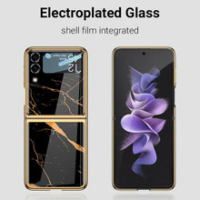 Load image into Gallery viewer, Galaxy Z Flip4 Marble Glass Case
