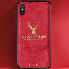 Load image into Gallery viewer, iPhone XR Luxury Gold Textured Deer Pattern Soft Case
