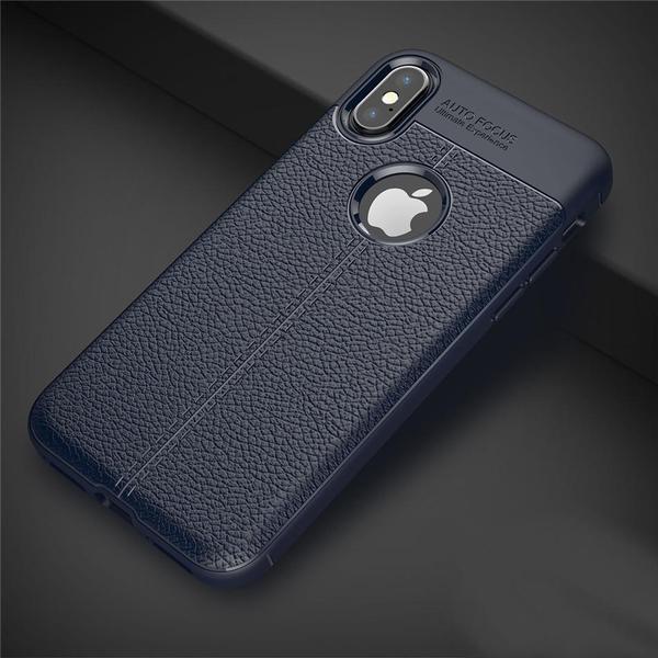 iPhone XS Auto Focus Leather Texture Case
