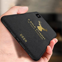 Load image into Gallery viewer, iPhone X Luxury Gold Textured Deer Pattern Soft Case
