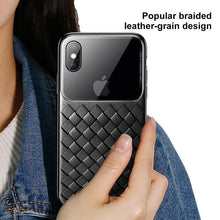 Load image into Gallery viewer, Baseus ® iPhone XS Cross Knit Clear Window Case
