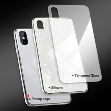 Load image into Gallery viewer, iPhone X Dream Shell Series Textured Marble Case
