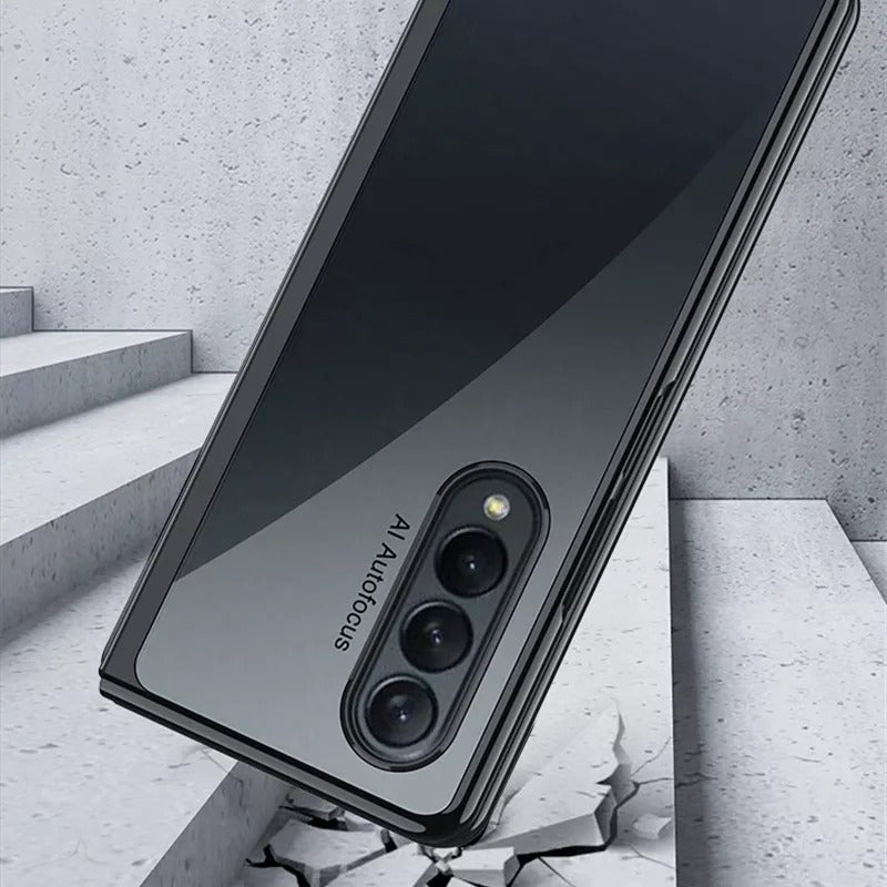 Galaxy Z Fold3 Transparent Glitter Case