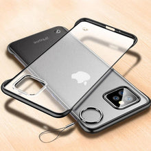 Load image into Gallery viewer, iPhone 11 Series (3 in 1 Combo) Frameless Transparent Case + Tempered Glass + Camera Lens Guard
