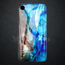 Load image into Gallery viewer, iPhone XR Soothing Sea Pattern Marble Glass Back Case
