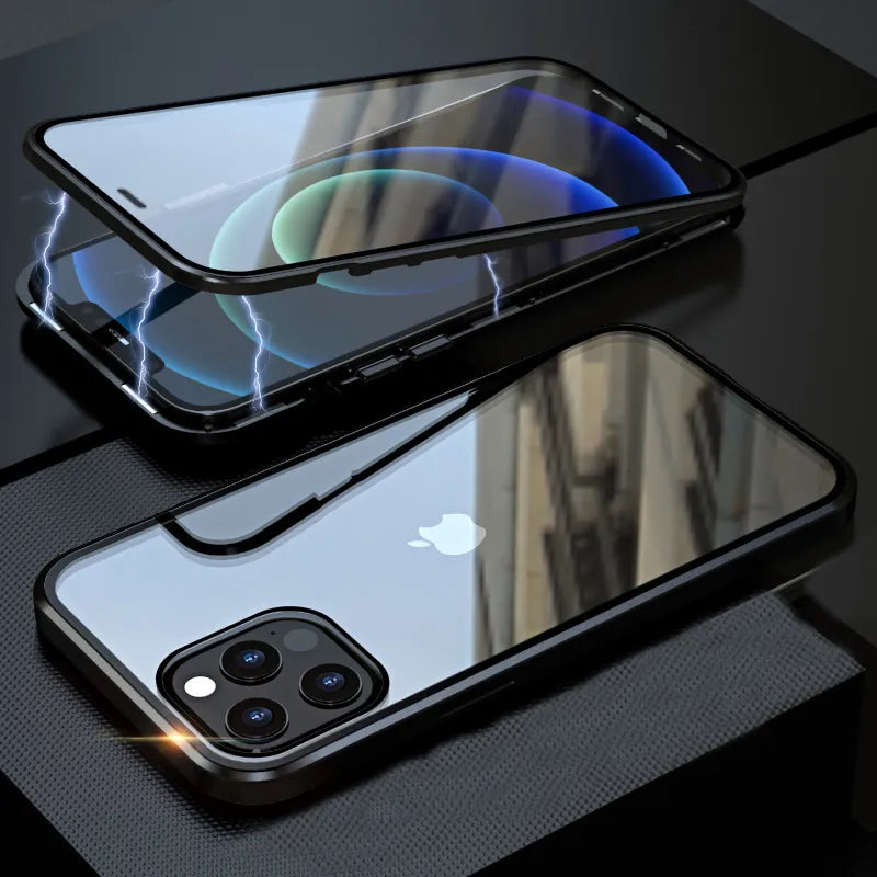 Dual Magnetic Glass Case - iPhone