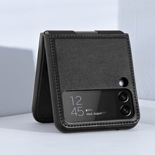 Load image into Gallery viewer, Galaxy Z Flip3 Luxury Leather Kickstand Case
