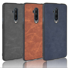 Load image into Gallery viewer, OnePlus 7T Pro (2 in 1 Combo) Leather Texture Case+ Camera Lens Protector
