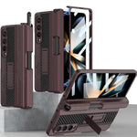 Galaxy Z Fold4 Armor Kickstand Case With Pen Holder