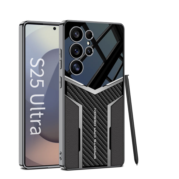 Electroplated Futuristic Faux Leather Case - Samsung