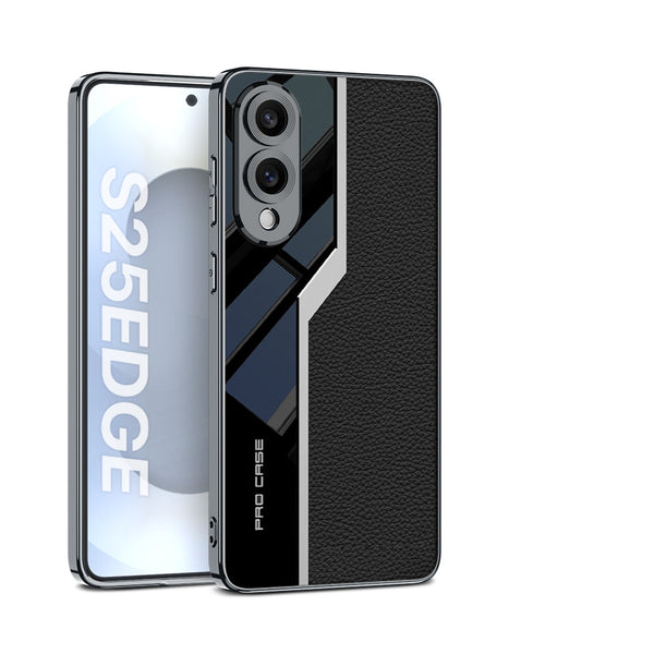 Galaxy S25 Edge Quilted Classic Plain Leather Craft Case