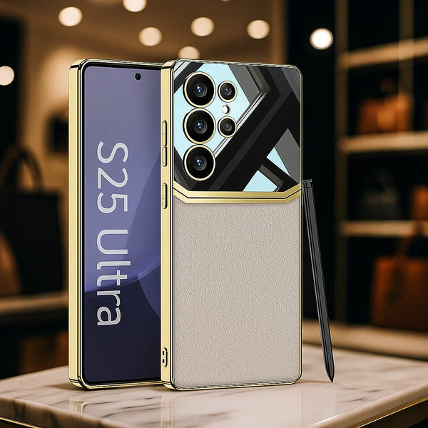 Royal Touch Electroplated Leather Case - Samsung