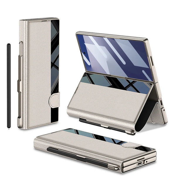 Classic Side Window Leather Case