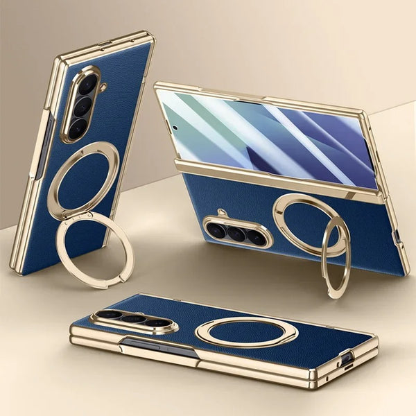 Nightshade Gold Leather Shield Case