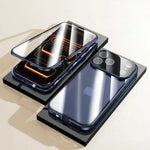 Dual Core Magnetic Shield Glass Case For iPhone