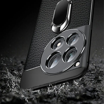 Sleek Urban Leather Ring Holder Case - OnePlus