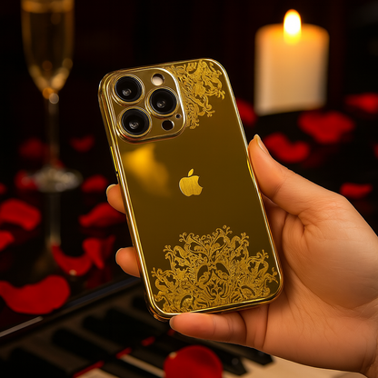Refined Gold Luxurious Logo Case - iPhone
