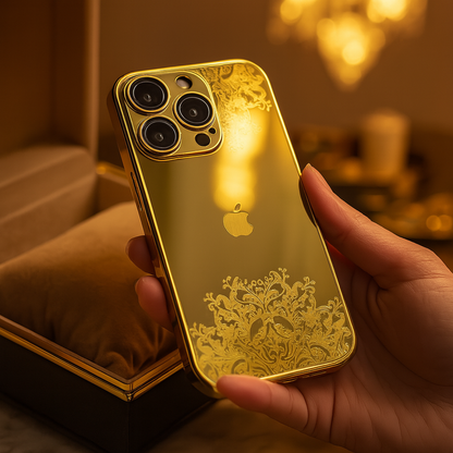 Refined Gold Luxurious Logo Case - iPhone