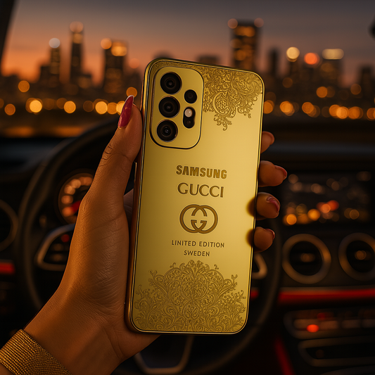 Galaxy A Series Crafted Gold Luxurious Camera Protective Case