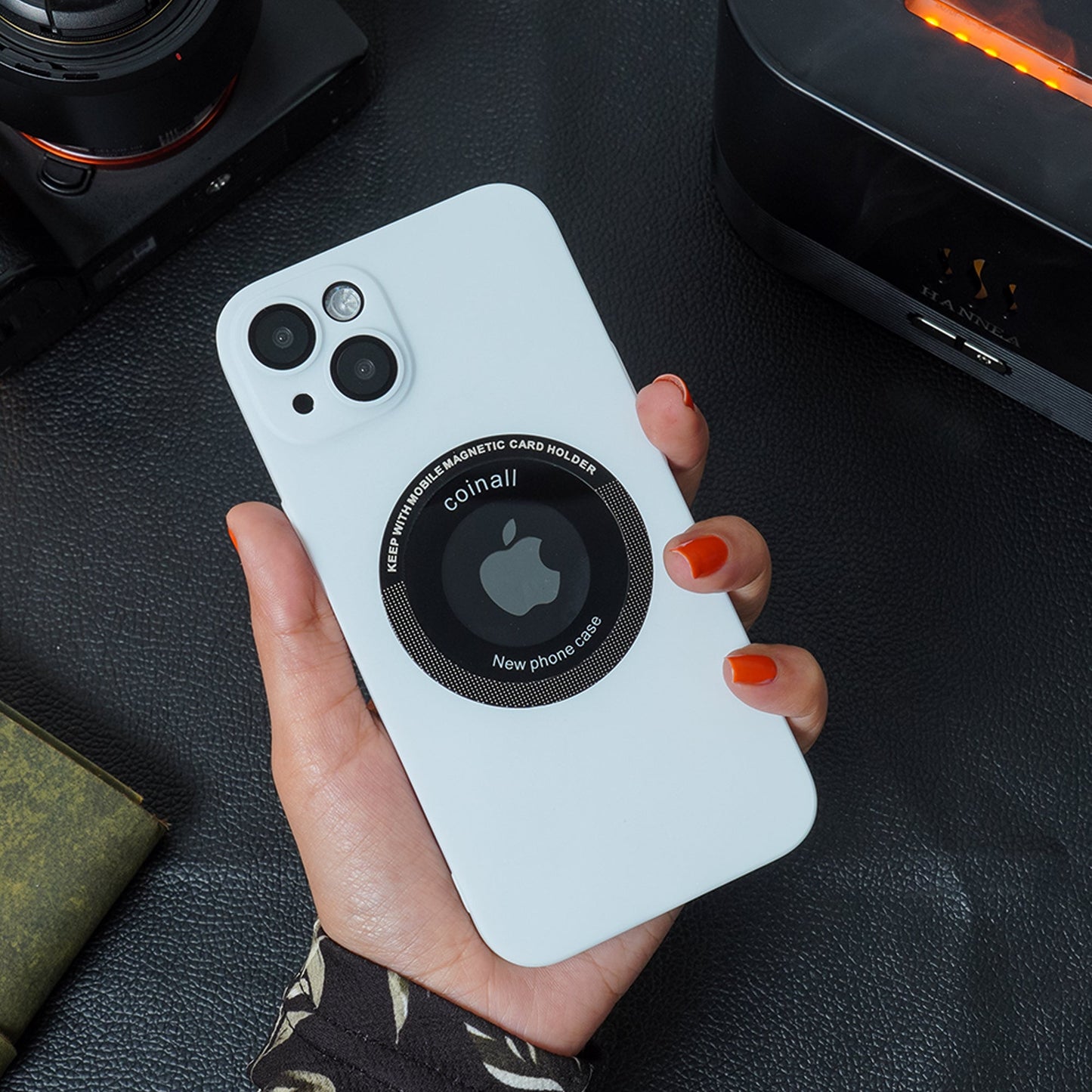 iPhone Frosted Magnetic Holder Case