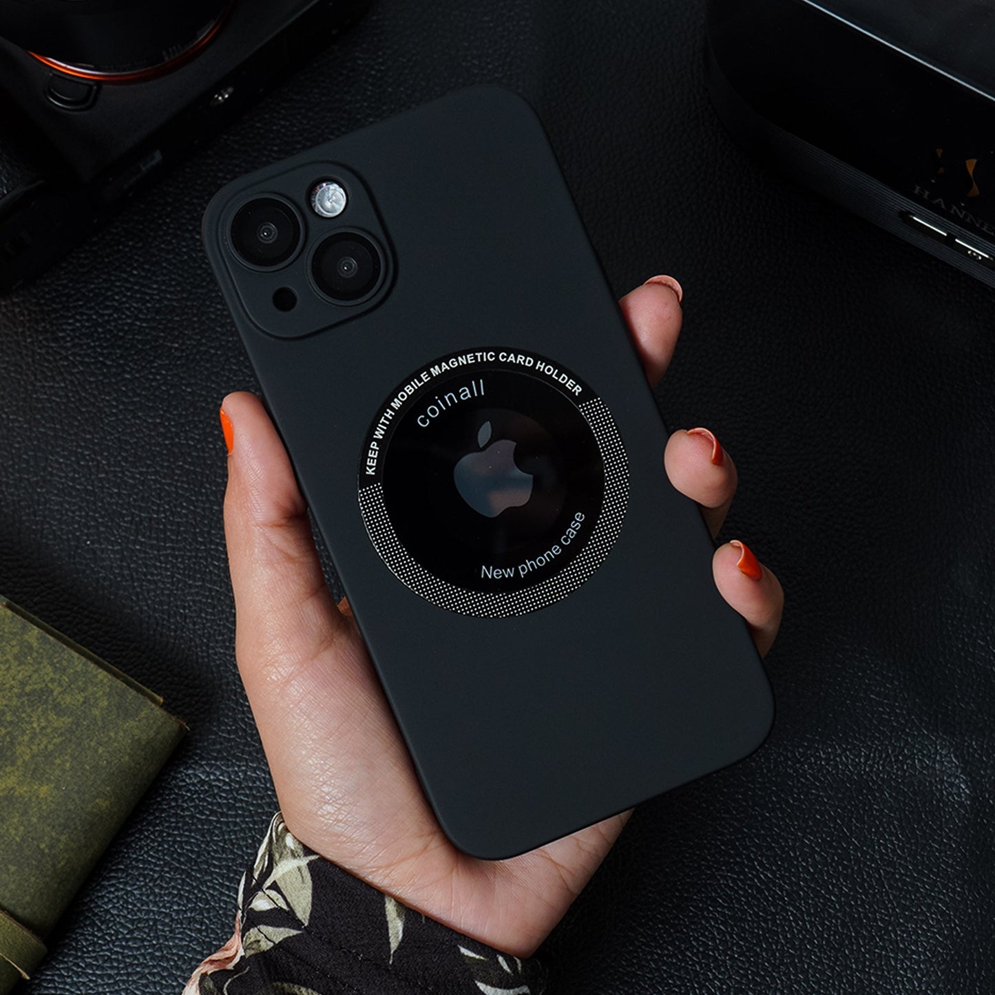iPhone Frosted Magnetic Holder Case