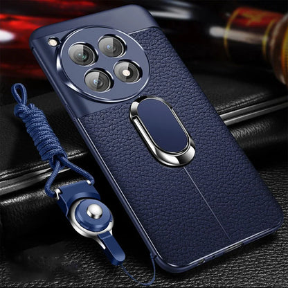 Sleek Urban Leather Ring Holder Case - OnePlus