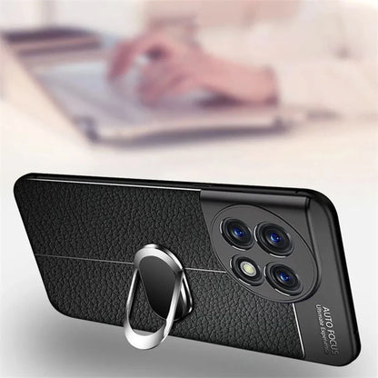 Sleek Urban Leather Ring Holder Case - OnePlus
